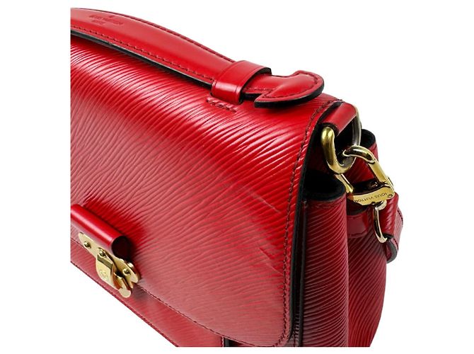 Borsa a mano Louis Vuitton in pelle Epi rossa - vista 6