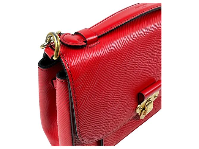 Borsa a mano Louis Vuitton in pelle Epi rossa - vista 7
