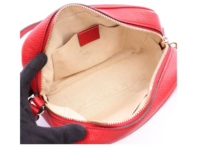Gucci Soho Disco Bag aus rotem Leder - Ansicht 3