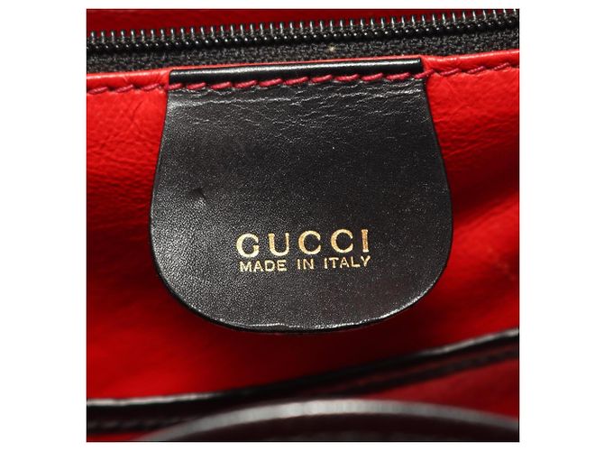 Borsa Gucci Bamboo in pelle nera - vista 4