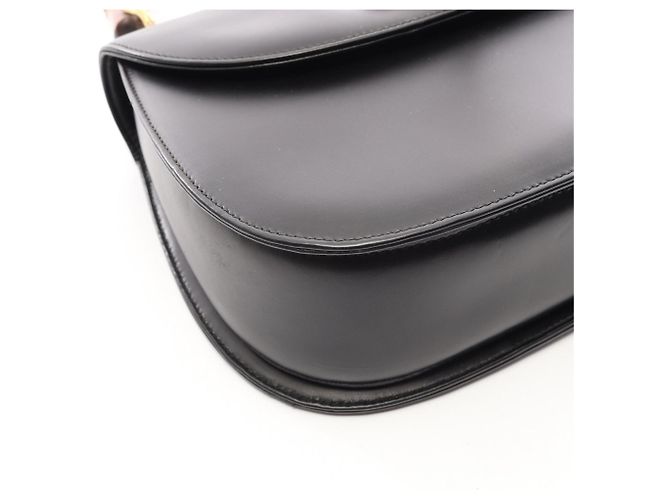 Borsa Gucci Bamboo in pelle nera - vista 9