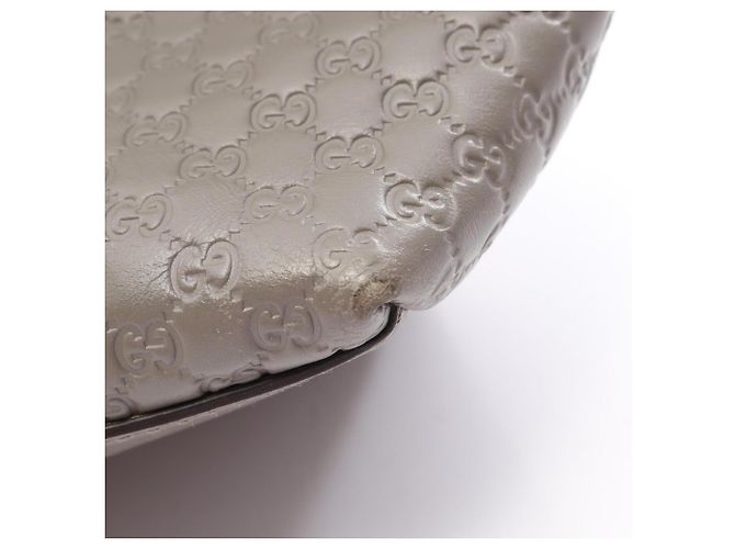 Borsa 2-Way Gucci Microguccissima in pelle grigia - vista 7