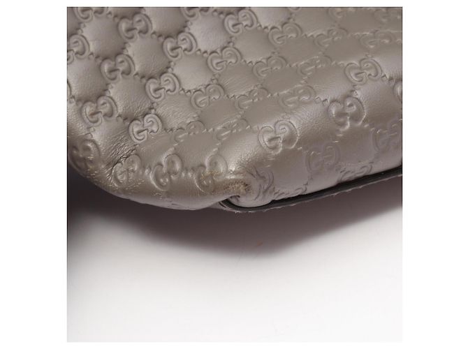 Borsa 2-Way Gucci Microguccissima in pelle grigia - vista 8