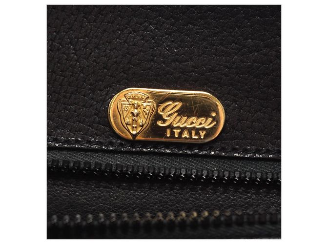 Borsa Gucci Bamboo in pelle nera - vista 4