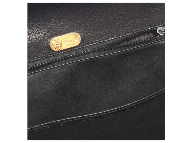 Borsa Gucci Bamboo in pelle nera - vista 5