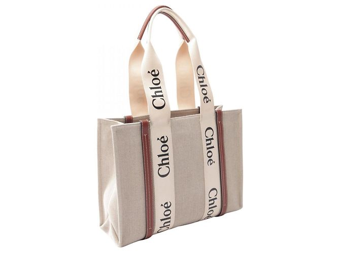 Borsa Tote Chloé Woody Medium - vista 2