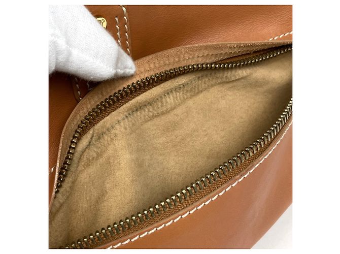 Céline Borsa a mano Celine in pelle marrone - vista 7