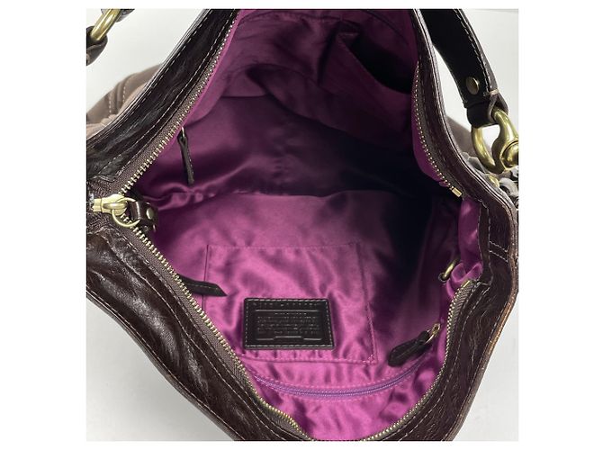 Borsa a tracolla Coach Signature Brown - vista 7