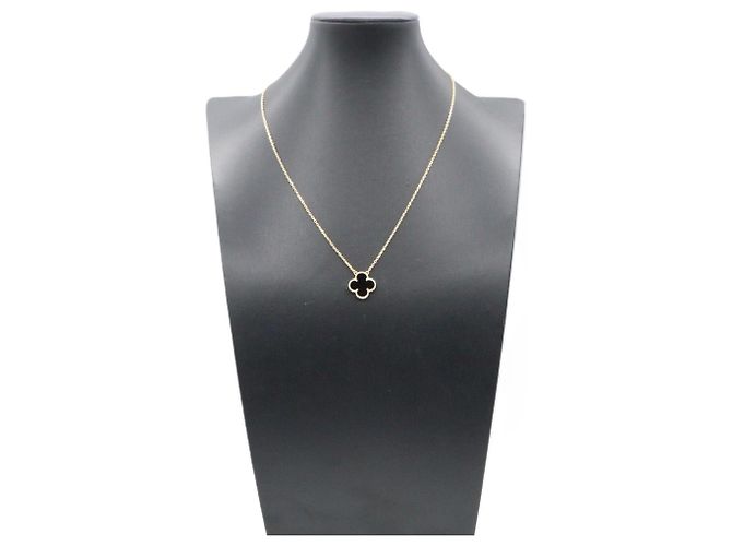 Collana Van Cleef & Arpels Vintage Alhambra Onyx - vista 6