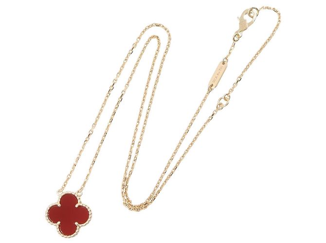 Van Cleef & Arpels Vintage Alhambra Karneol Halskette - Ansicht 2