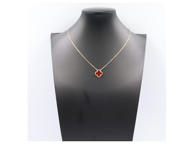 Van Cleef & Arpels Vintage Alhambra Karneol Halskette - Ansicht 6