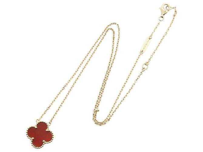 Van Cleef & Arpels Vintage Alhambra Karneol Halskette - Ansicht 2