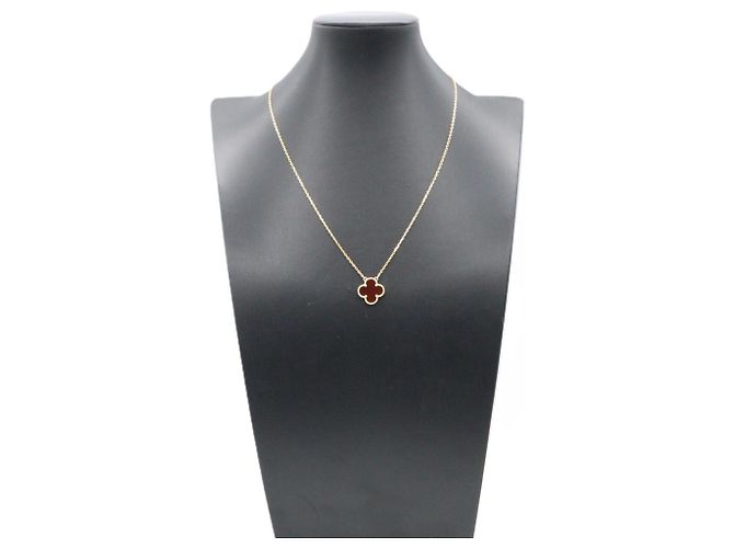 Van Cleef & Arpels Vintage Alhambra Karneol Halskette - Ansicht 5