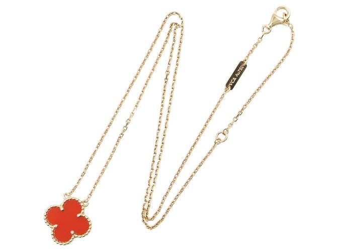 Van Cleef & Arpels Vintage Alhambra Karneol Halskette - Ansicht 2