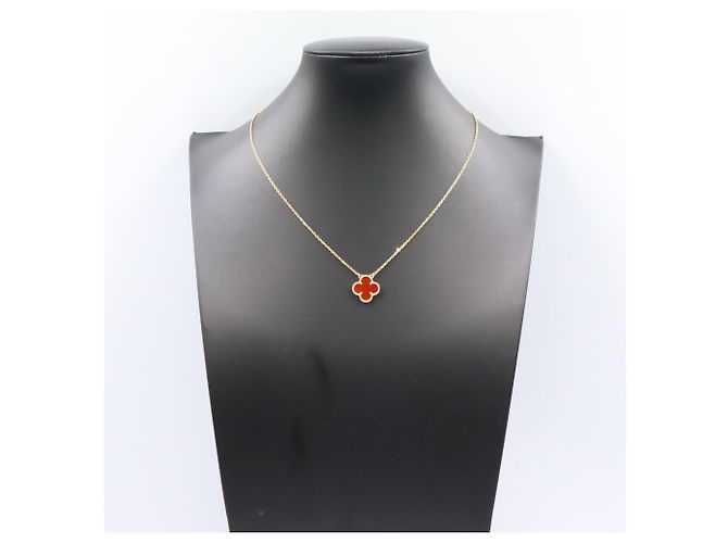 Van Cleef & Arpels Vintage Alhambra Karneol Halskette - Ansicht 6