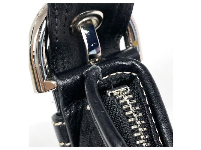 Borsa a tracolla Coach Black Mini Signature Canvas - vista 5