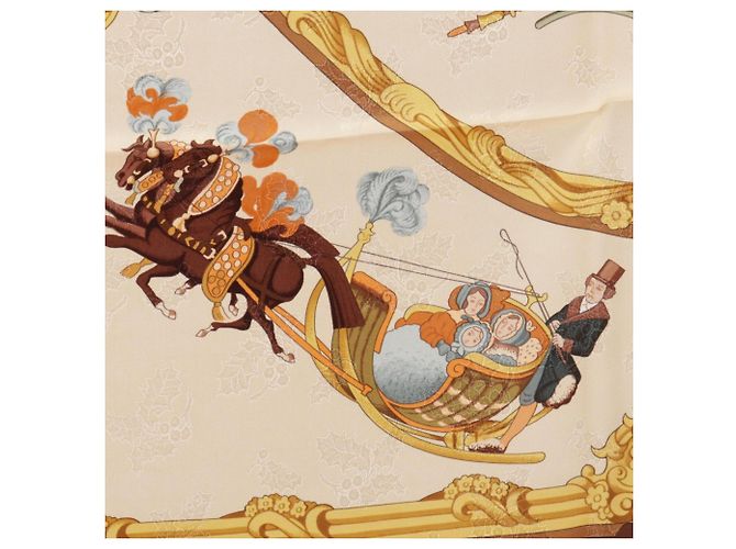 Hermès Foulard Hermes Carre 90 Plumes et Grelots - vista 7