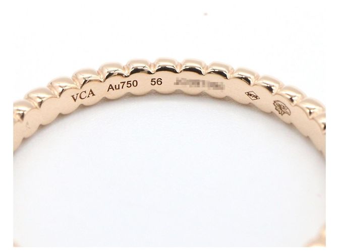 Anello Perlée SM Van Cleef & Arpels in Oro Rosa 18K - vista 4