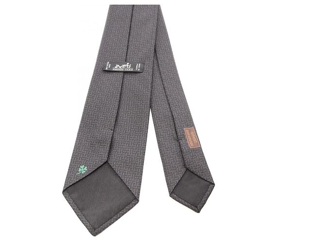 Hermès Hermes Black Silk Cravat - view 3