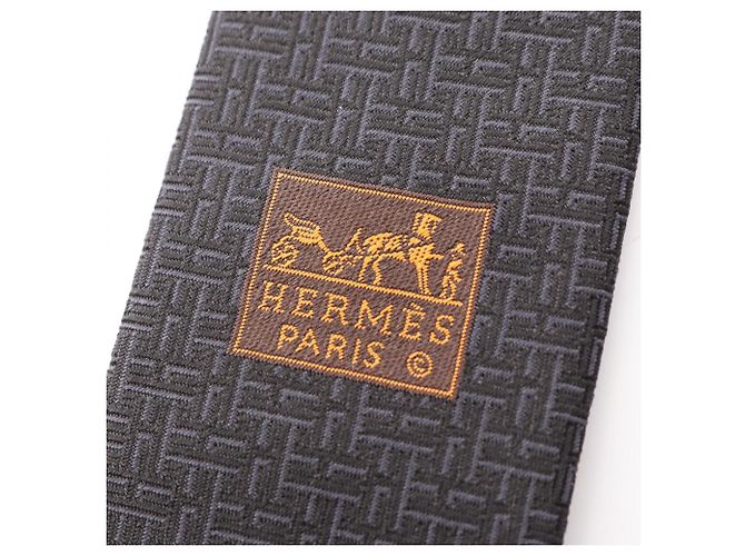 Hermès Hermes Black Silk Cravat - view 4