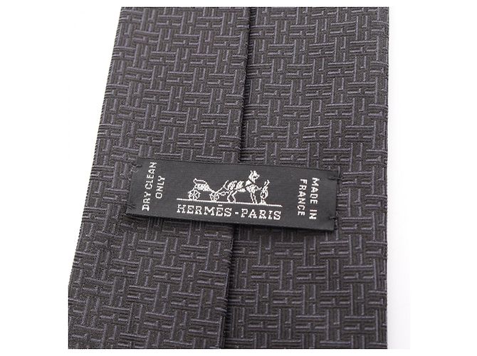 Hermès Hermes Black Silk Cravat - view 6
