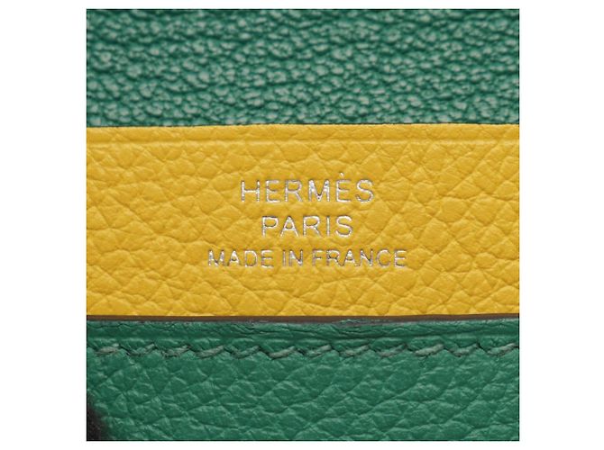 Hermès Tarjetero Hermes R.M.S Vert Vertigo Jaune Naple - vista 4