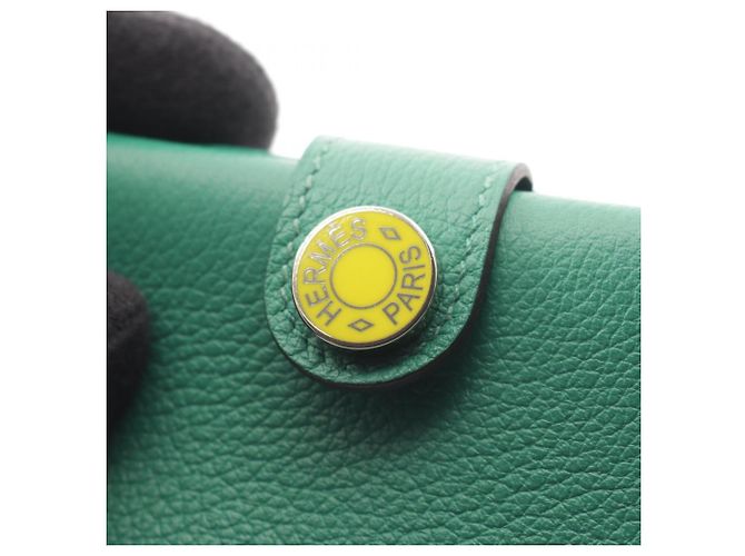 Hermès Tarjetero Hermes R.M.S Vert Vertigo Jaune Naple - vista 9