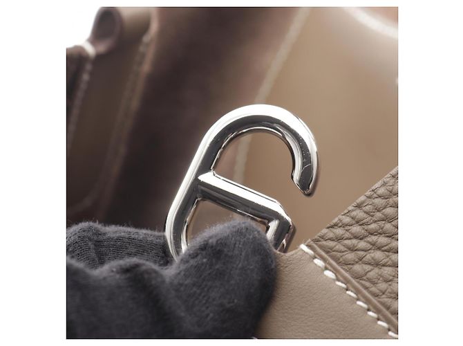 Hermès Borsa Hermes In the Loop 23 in Etoupe Gray - vista 7