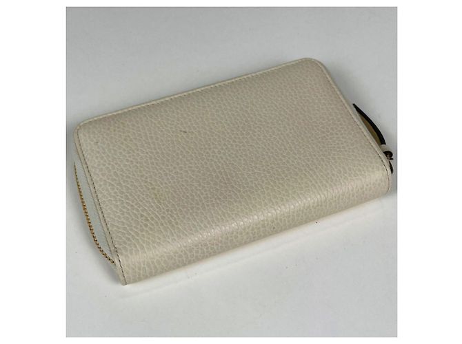 Cartera bi-fold Gucci de piel blanca - vista 2