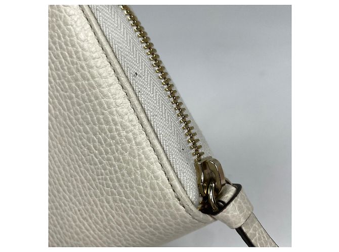 Cartera bi-fold Gucci de piel blanca - vista 4