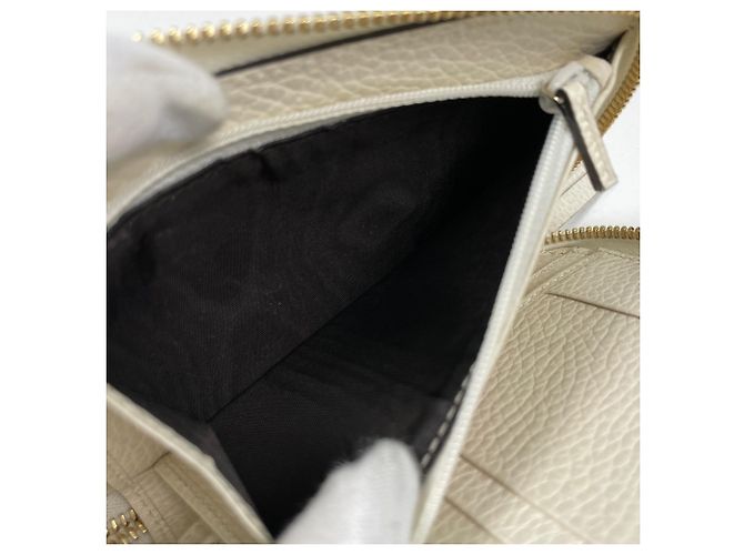 Cartera bi-fold Gucci de piel blanca - vista 5