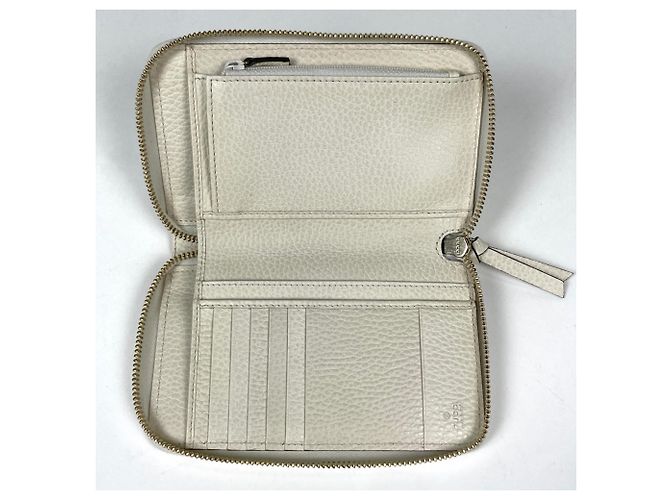 Cartera bi-fold Gucci de piel blanca - vista 6