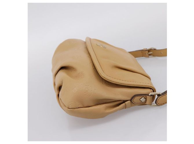 MCM Visetos Leder Handtasche Beige - Ansicht 4