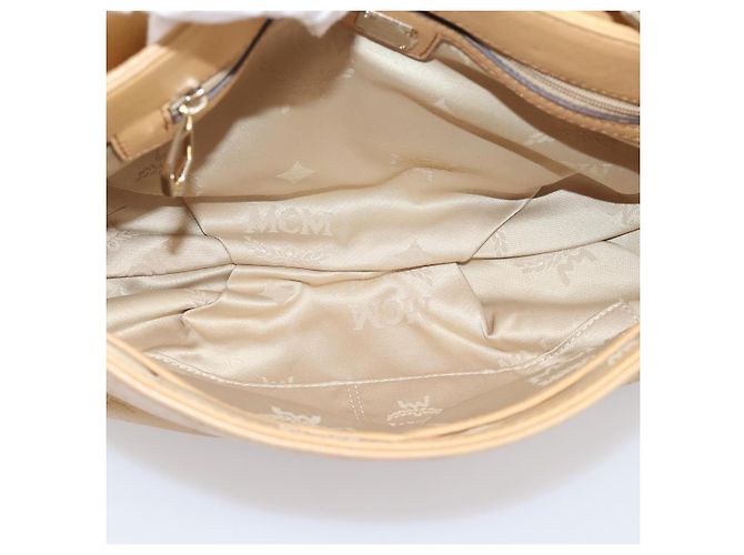 MCM Visetos Leder Handtasche Beige - Ansicht 5