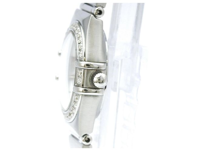Omega Constellation Quartz Stainless Steel com bisel e marcadores de diamante 22 - vista 3