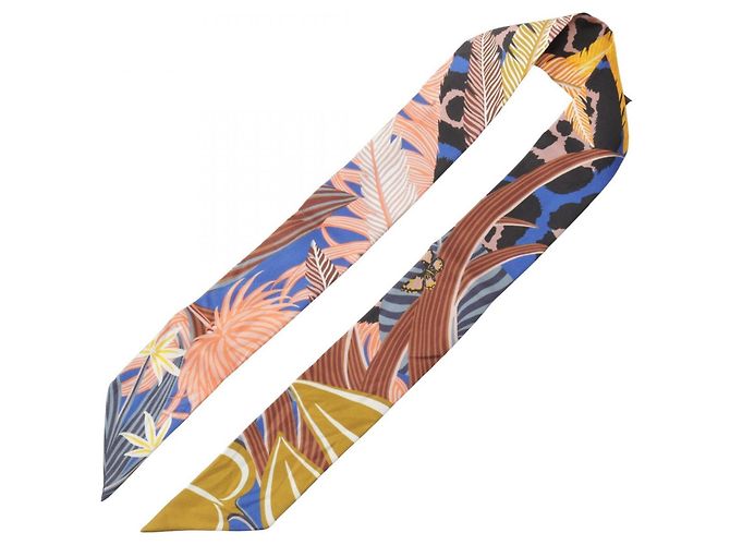 Hermès Twilly Jaguar Quetzal Ribbon Scarf - vista 3