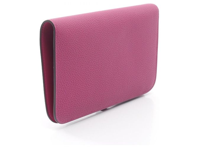 Hermès Cartera larga Hermes Dogon Duo en Rose Purple - vista 2
