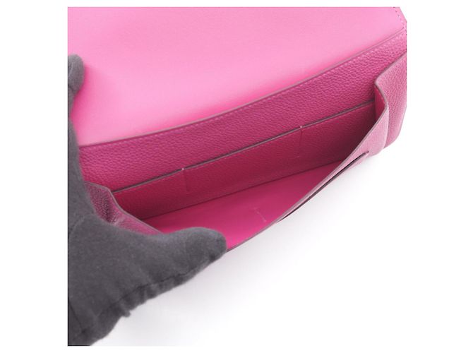 Hermès Cartera larga Hermes Dogon Duo en Rose Purple - vista 3