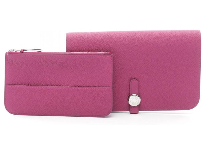 Hermès Cartera larga Hermes Dogon Duo en Rose Purple - vista 6