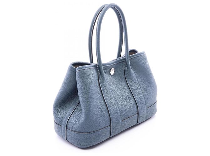 Hermès Borsa Hermes Neo Garden 23 in pelle blu - vista 2