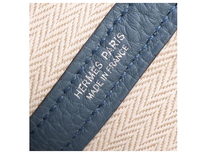 Hermès Borsa Hermes Neo Garden 23 in pelle blu - vista 4