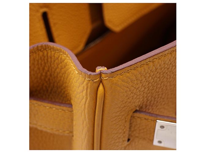 Hermès Borsa Hermes Birkin 30 Jaune Ambre - vista 10