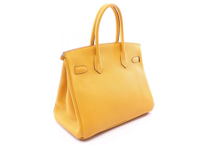 Hermès Borsa Hermes Birkin 30 Jaune Ambre - vista 2