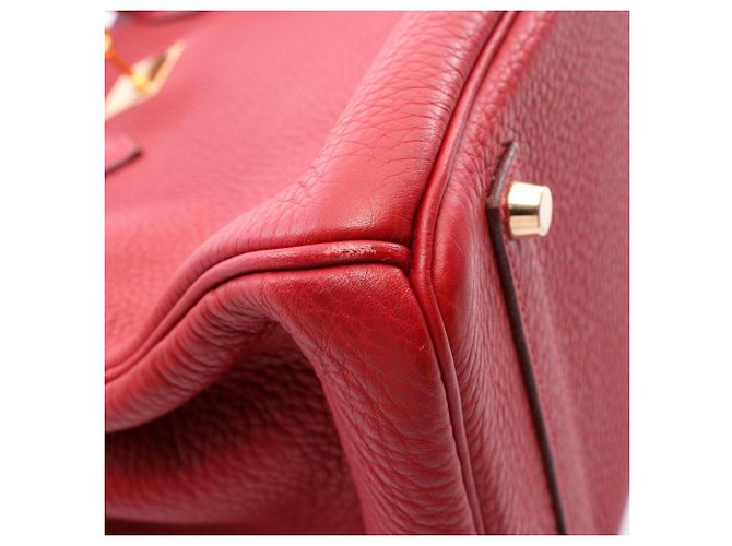 Hermès Borsa Hermes Birkin 35 in Rouge Vif - vista 11
