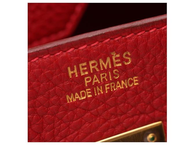 Hermès Borsa Hermes Birkin 35 in Rouge Vif - vista 4