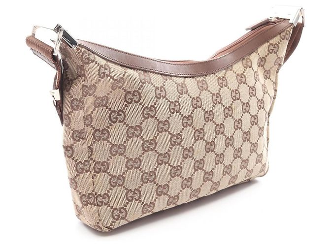 Borsa a tracolla Gucci in tela GG e pelle - vista 2