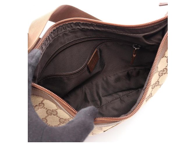 Borsa a tracolla Gucci in tela GG e pelle - vista 3