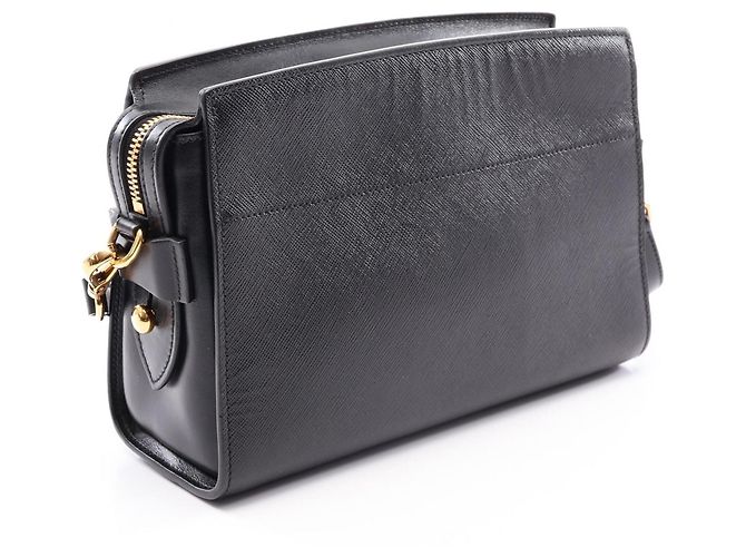 Borsa a spalla Prada in vitello Saffiano Soft - vista 2