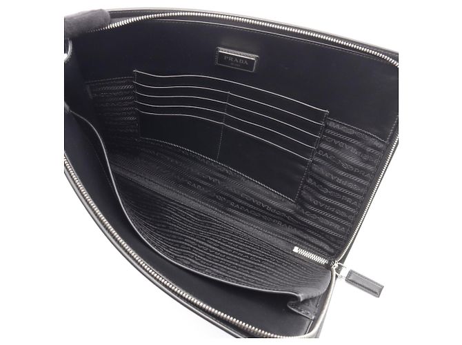 Borsa a pochette da viaggio Prada Saffiano - vista 3