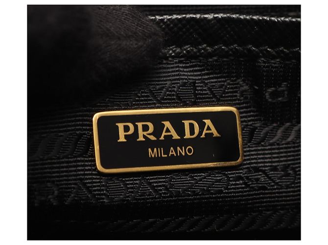 Borsa Tote Prada in pelle Saffiano nera - vista 4